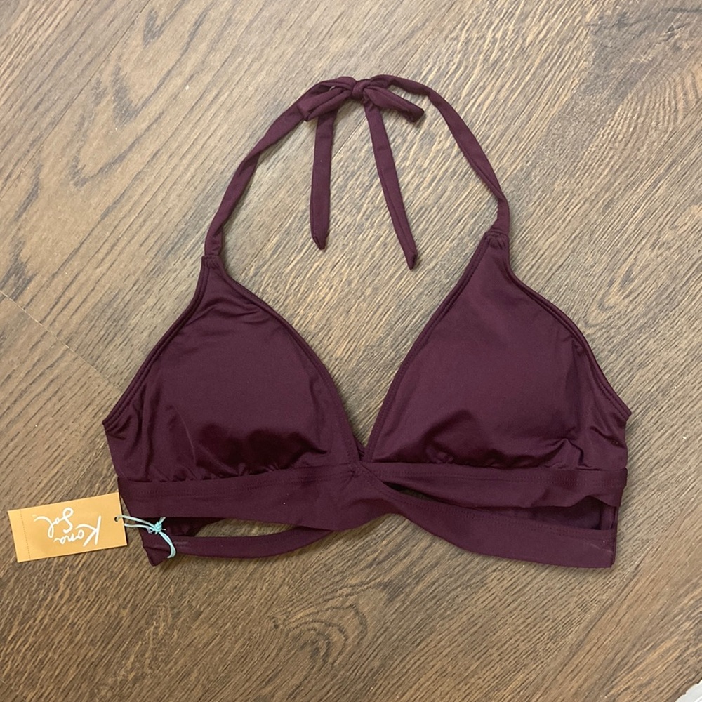 Kona Sol Burgandy Bikini Top   Size L